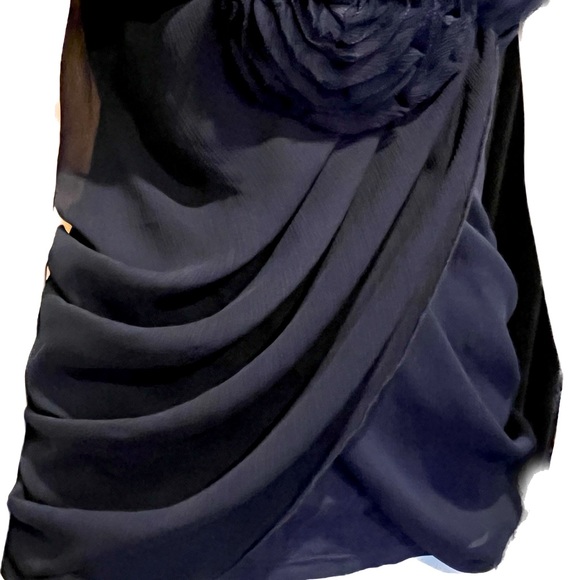 Anthropologie Deletta Sleeveless Shirt Rosette Flower Draped Chiffon-Like Size S - Picture 6 of 11